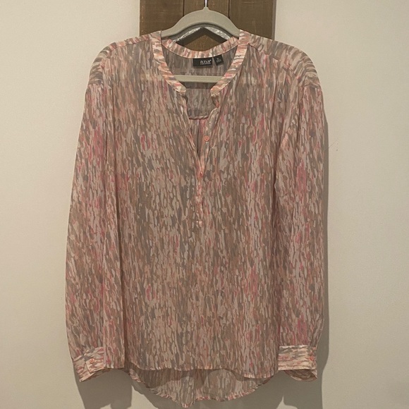 a.n.a Women's Blouse in Pink and Tan - Picture 1 of 4